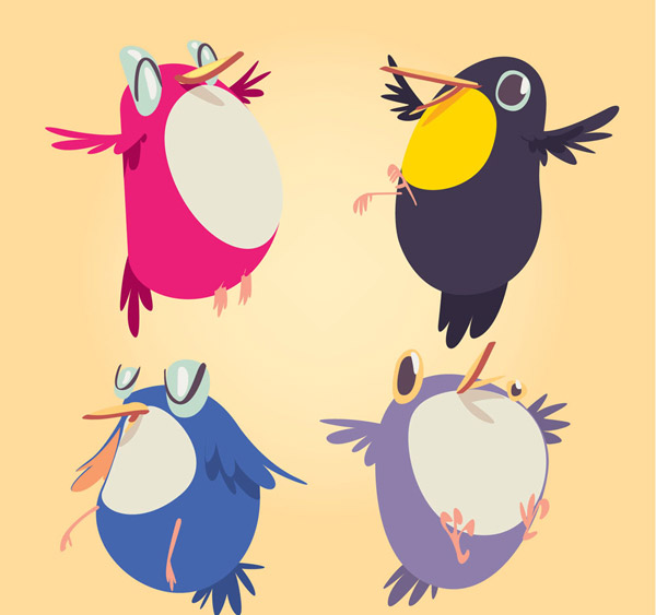 動漫鳥圖片——彩虹之巔的夢幻飛翔世界